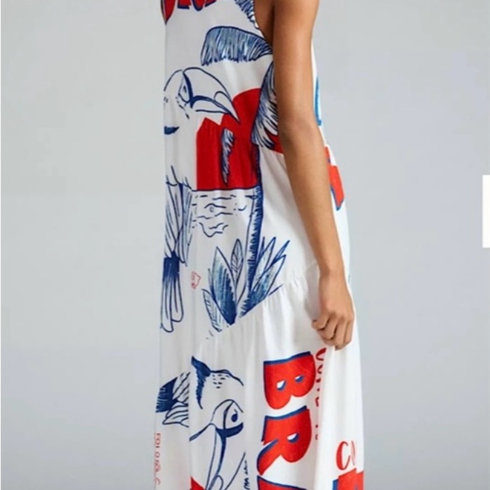 FARM Rio Red and Blue Graphic Maxi Dress - Picture 3 of 6
